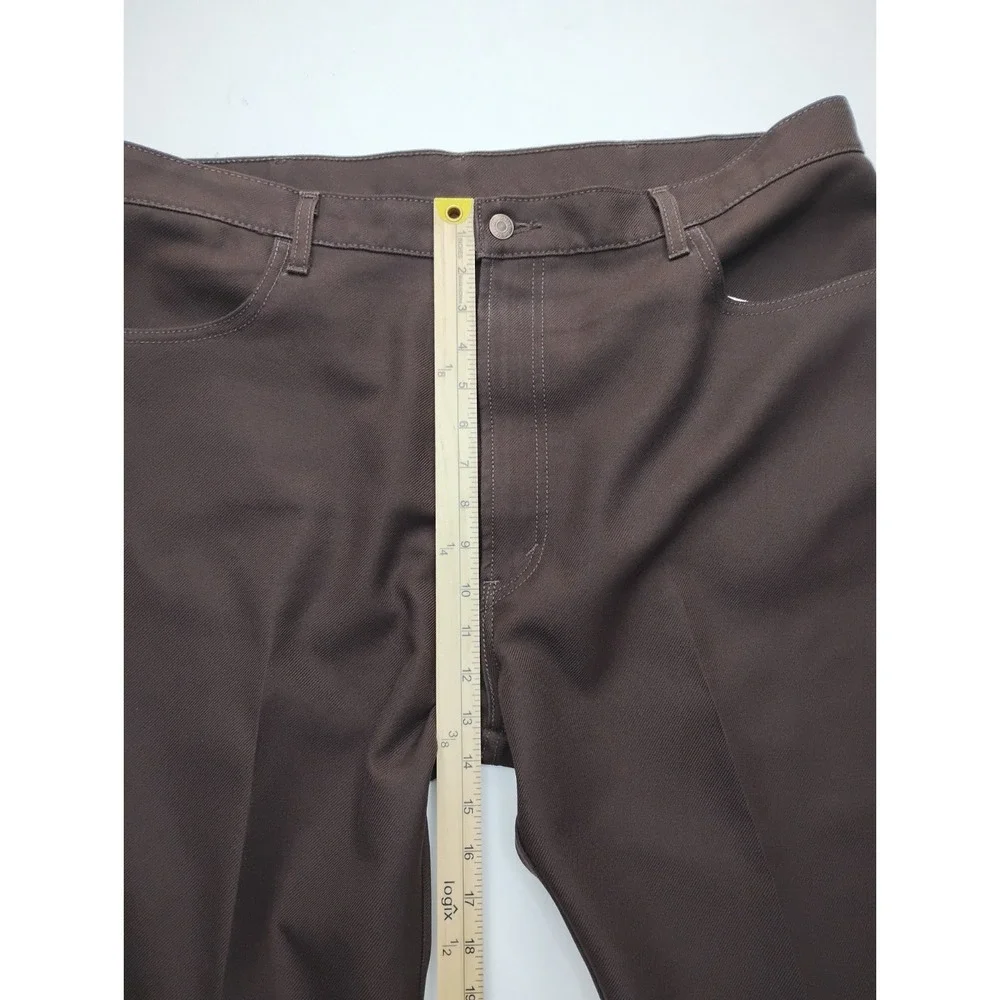 Levis 517 Boot Cut Pants Mens 42x28 Brown 90s Trousers polyester‎